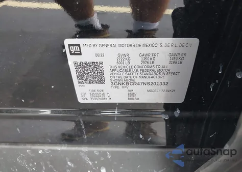 2022 Chevrolet Blazer Fwd 2Lt from USA, damaged, VIN 3GNKBCR47NS201332